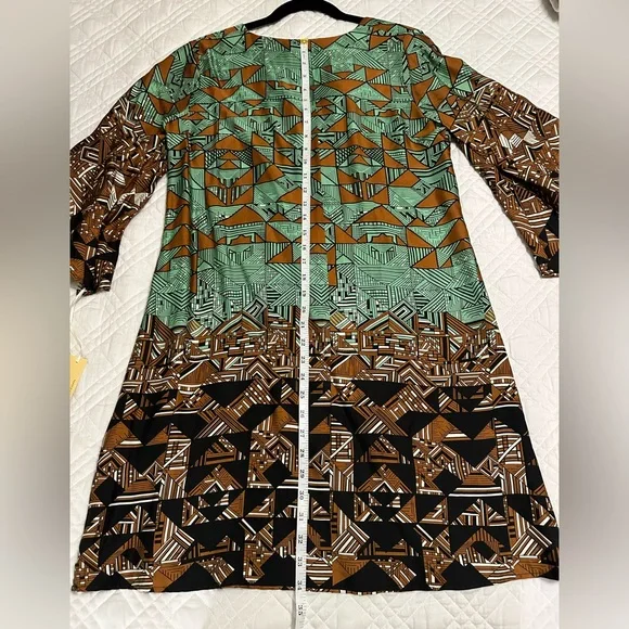 NWT Uncle Frank Retro Print Shift Dress Small 100% Cotton Made in USA - Picture 7 of 13